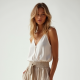 Striped Linen Relaxed Summer Slacks