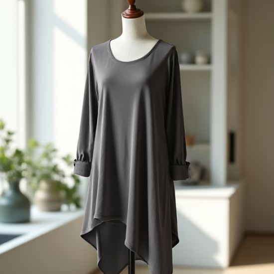 Women's Asymmetric Hem Tunic Top