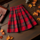 Women's Checkered Pleated Mini Skirt