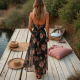 Women's Floral Print Maxi Skirt