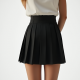 High-Waist Pleated Mini Skirt