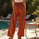Women's Terracotta Palazzo Pants