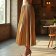 Pleated Midi Skirt