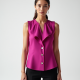 Women's Fuchsia Layered Bib Top
