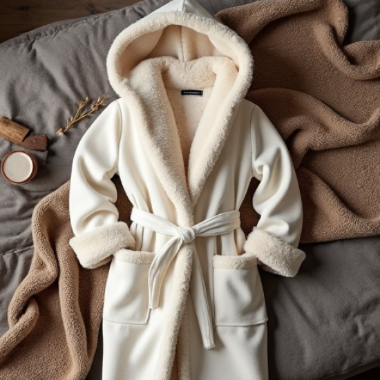 Women's Plush Hooded Robe