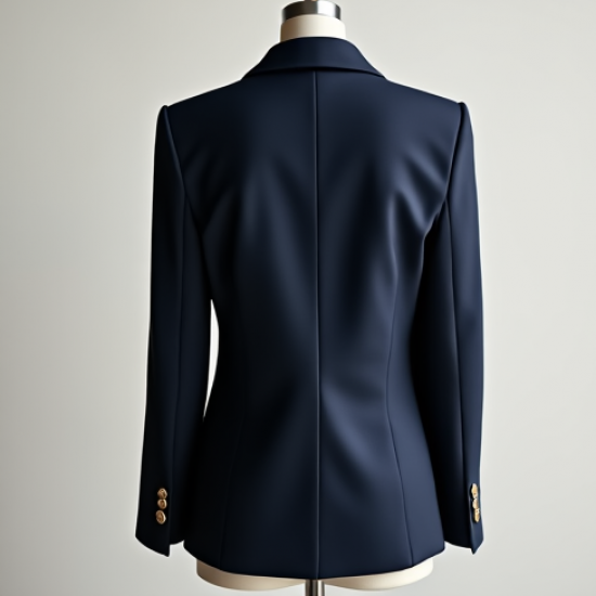 Women's Gold-Button Power Suit Jacket