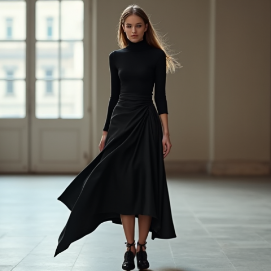 Women's Sculptural Wrap Skirt