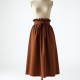 Women's Cocoa Paperbag Waist Skirt