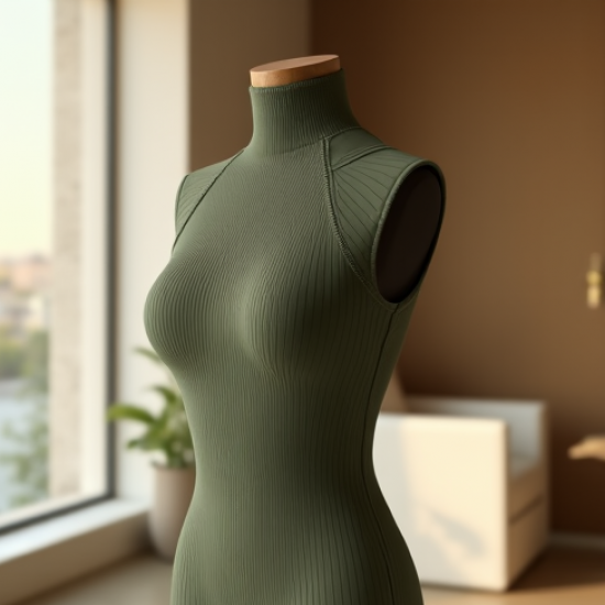 Ribbed Mock-Neck Sleeveless Tank