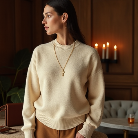 Women's Gold Thread Accent Knit