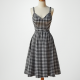 Women's Black & White Checkerboard Sundress