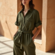 Women's Belted Waist Jumpsuit