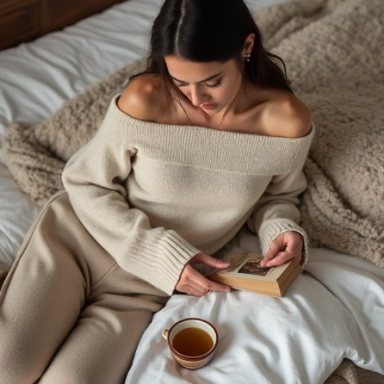 Women's Off-Shoulder Knit Top