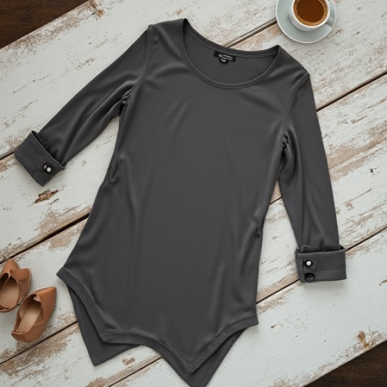 Women's Asymmetric Hem Tunic Top