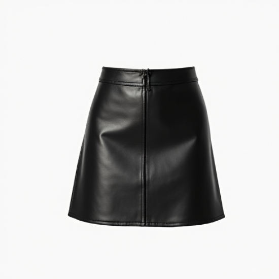 Women's Leather Look Mini Skirt