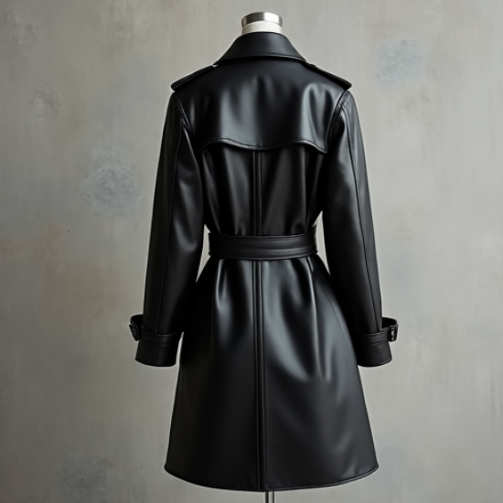 Leather Look Trench