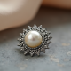 Vintage Pearl-Inlaid Decorative Brooch