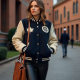 Women's Varsity-Inspired Bomber Jacket