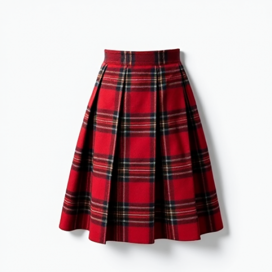 Women's Checkered Pleated Mini Skirt