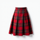 Women's Checkered Pleated Mini Skirt