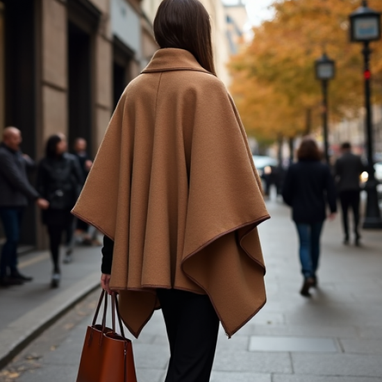 Women's Cape Style Wrap Coat