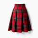 Women's Checkered Pleated Mini Skirt