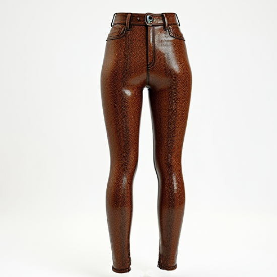Snakeskin Print Slim Fit Skinny Pants