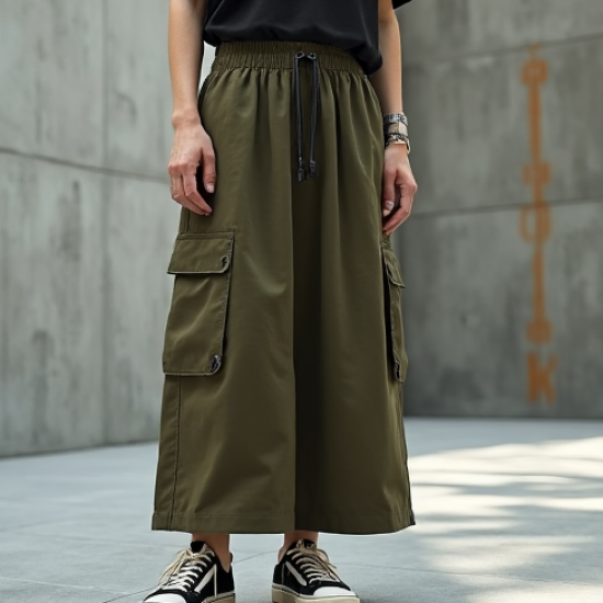 Women's Earth Tone Cargo Skirt