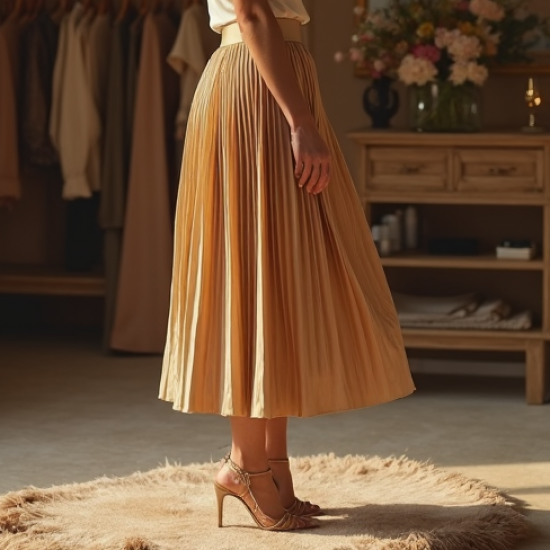 Women's A-Line Midi Skirt