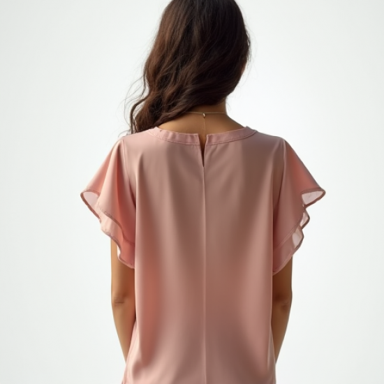 Chiffon Petal Sleeve Summer Blouse